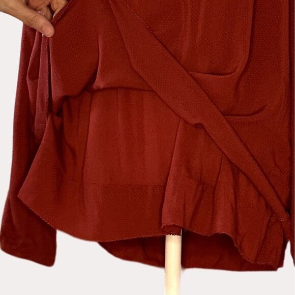 Sanctuary Chantel Tiered Top Blouse Red Orange S - Picture 6 of 9